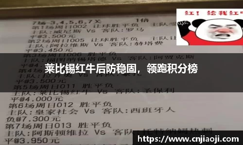 莱比锡红牛后防稳固，领跑积分榜