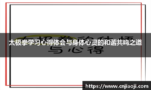 太极拳学习心得体会与身体心灵的和谐共鸣之道
